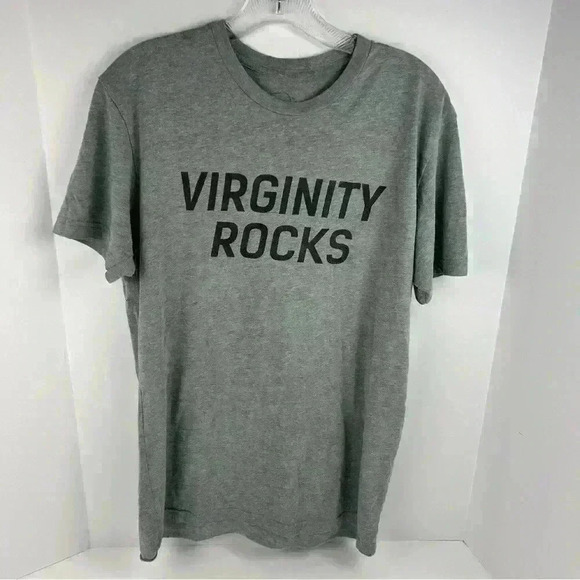 Danny Duncan Virginity Rocks T-Shirt Gray Unisex Medium Graphic Print - Picture 1 of 6